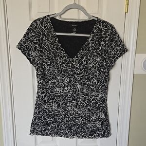 Black and White Formal Sleeveless Women's Blouse